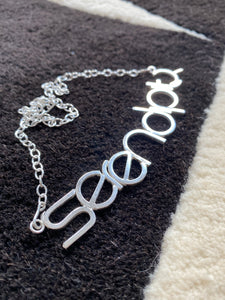 Handmade serendipity necklace in silver