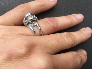 Cocker Spaniel ring in silver